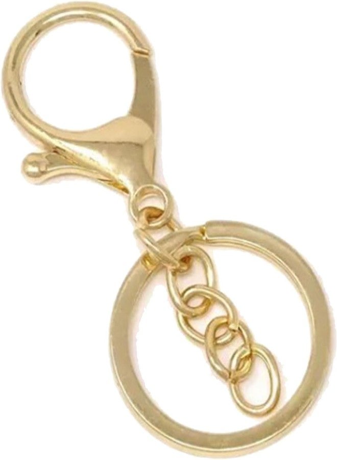 Evaluemart 10 PCS Lobster Claw Clasps with Jump Ring and Extension Chain, Swivel Snap Hooks for Jewelry Making DIY Keychain Craft Project, Gold - Image 4